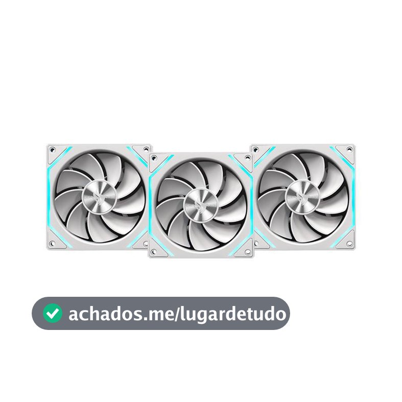 Kit Ventoinha Pichau Ventus NX Reverse, ARGB, 3x120mm, Branco, PCH-VTNXR3-WH01