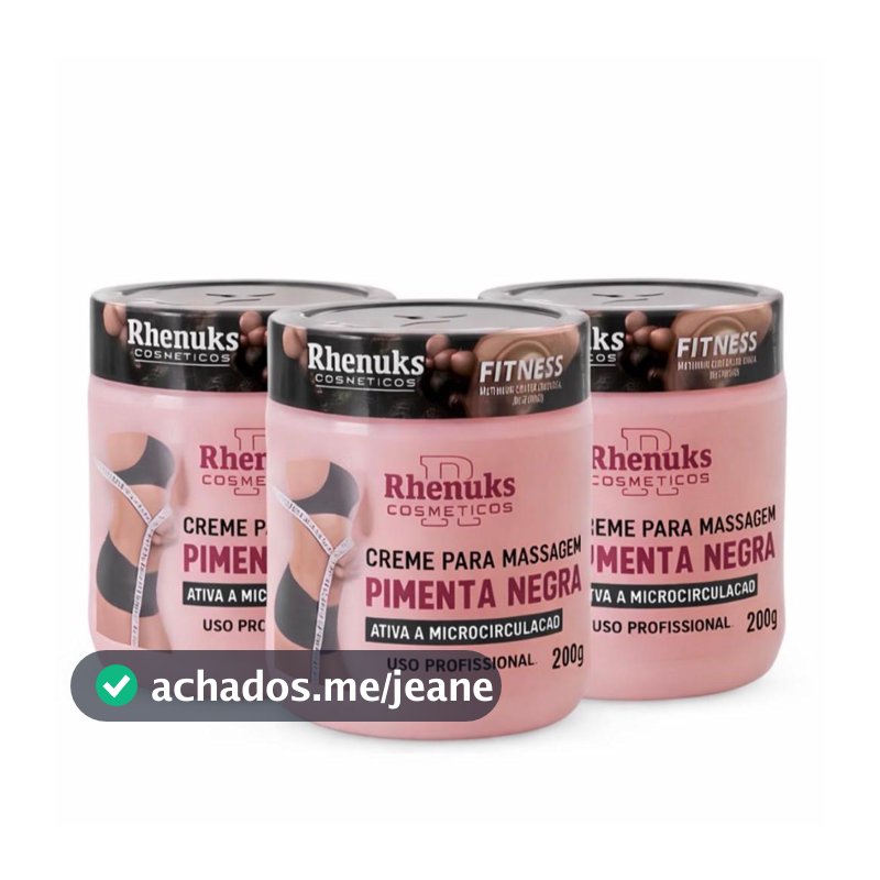 Gel Redutor De Medidas Creme Massageador  200g Pimenta Negra Ativa Circulação