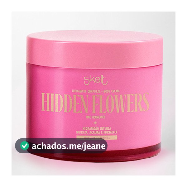 Hidratante Desodorante Corporal Skelt Hidden Flowers 200g - Bergamota da Itália e Pera