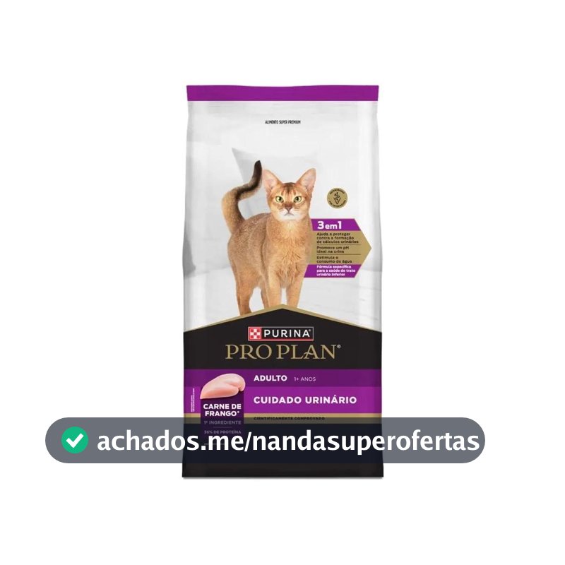 Ração Pro Plan Trato Urinário Frango Gatos Adultos 7,5 kg