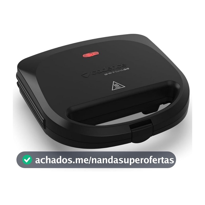 Sanduicheira e grill Elétrica Cadence  Potência De 750w Preto - San230