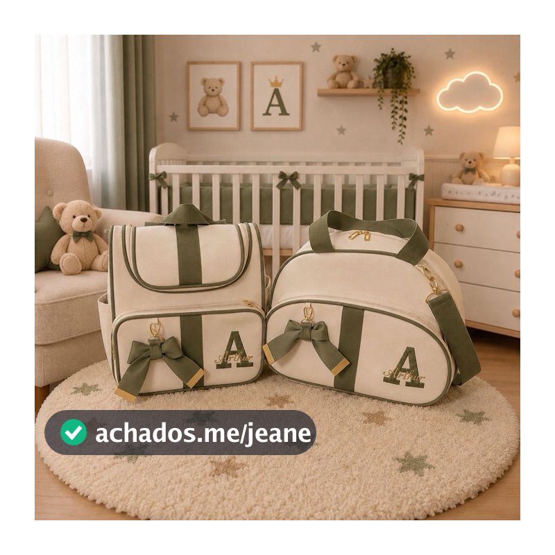 kit maternidade PERSONALIZADO com o nome do seu bebê,Mala G Mochila G 2 em 1, mamãe e bebê,menino