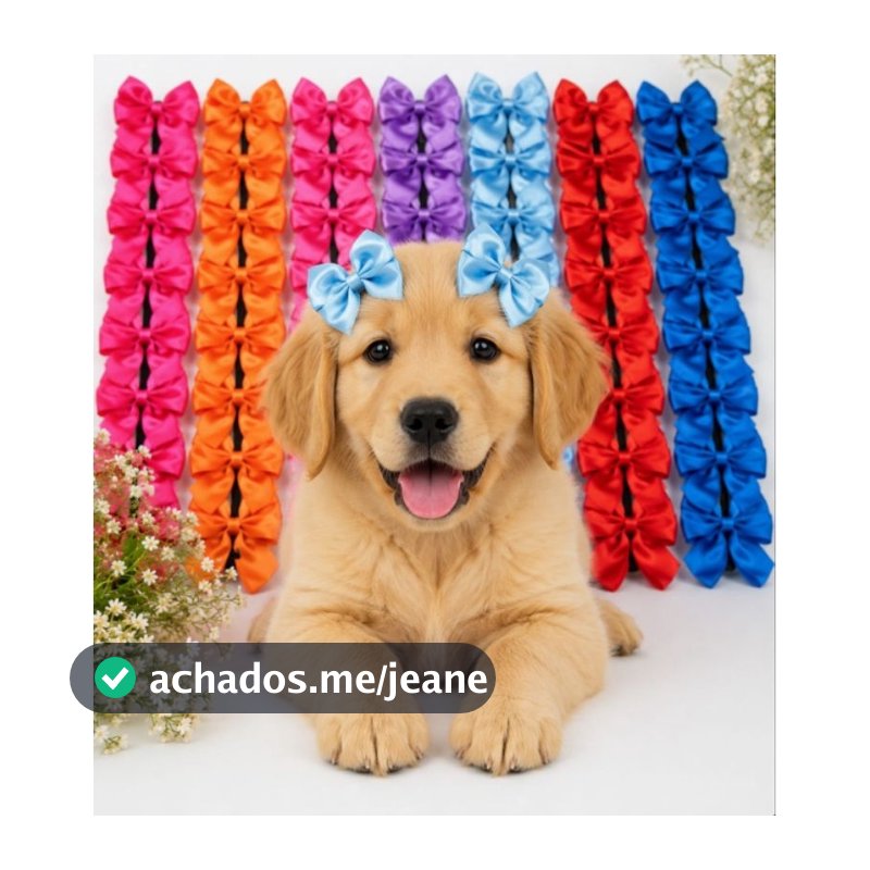 Laços Pet Cetim sem decoração -4 cm ( Pacote com 300 unidades Mesclados)