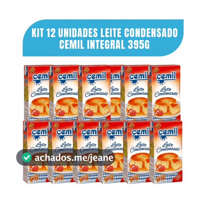 Caixa Com 12 Leite Condensado Integral 8% 395g Cada Cemil