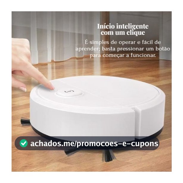Robô Aspirador 3 em 1 Varre, Aspira e limpar  - Limpeza Automática Inteligente e Silenciosa