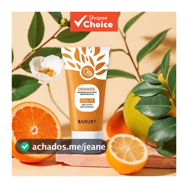 BARUBT Gel Clareador Esfoliante Enzimático Laranja Gel Facial de Limpeza Profunda e Hidratante