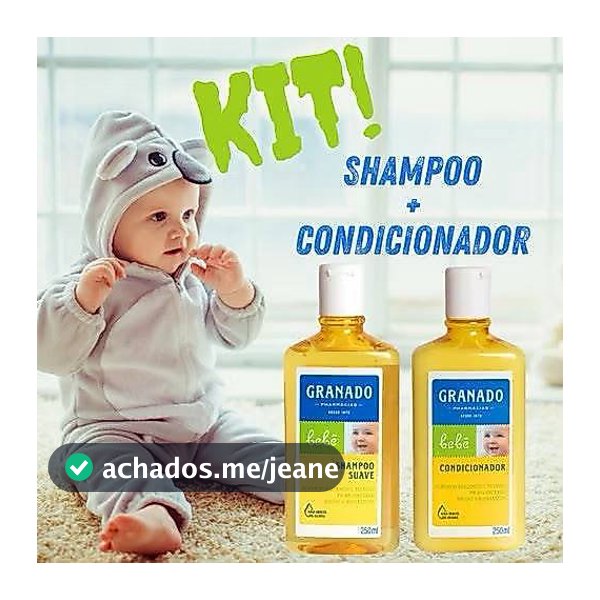 kit 2 unidades d1 shampoo 250 ml mas 1 condicionador 250 ml bebe granado
