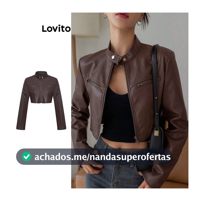 Lovito Casual Jaqueta Corta-Vento/Jaqueta Impermeável Com Zíper E Punhos Baggy Para Mulheres L106AD280