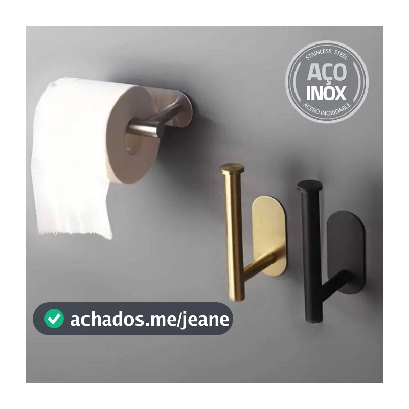 Porta Rolo de Papel Higiênico em Aço Inoxidável