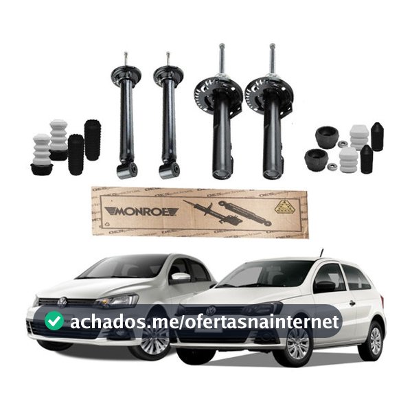 Kit 04 Amortecedores Suspensão Dianteiro / Traseiro - VW Gol Voyage G5 G6 G7 - Monroe Axios