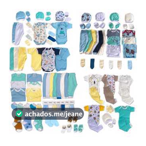 Kit enxoval bebê 34 peças enxoval bebê algodão