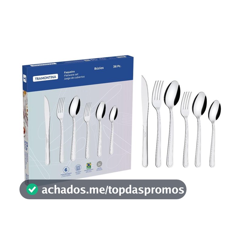 Faqueiro Tramontina Aço Inox Buzios 36 Peças