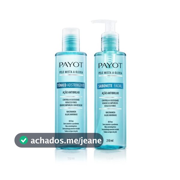 Kit Limpeza e Tonificação Pele Mistas e Oleosas Payot