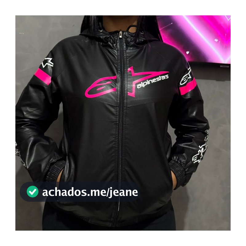 Jaqueta Feminina Corinho Impermeável Importada Forrada Telinha Estilo Motociclista Alpines