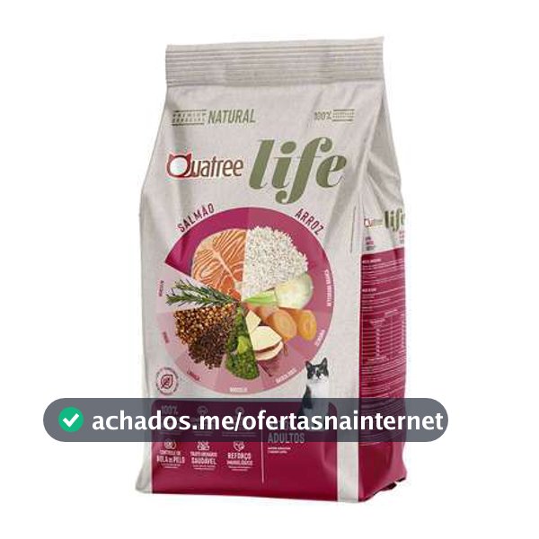 Ração Quatree Life Gato Adulto Salmão e Arroz 10,1 kg