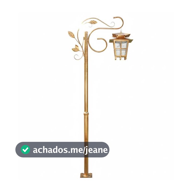Poste De Iluminação Luna Para Jardim Feito em Aço com Pintura Eletrostática Com Vidro Liso