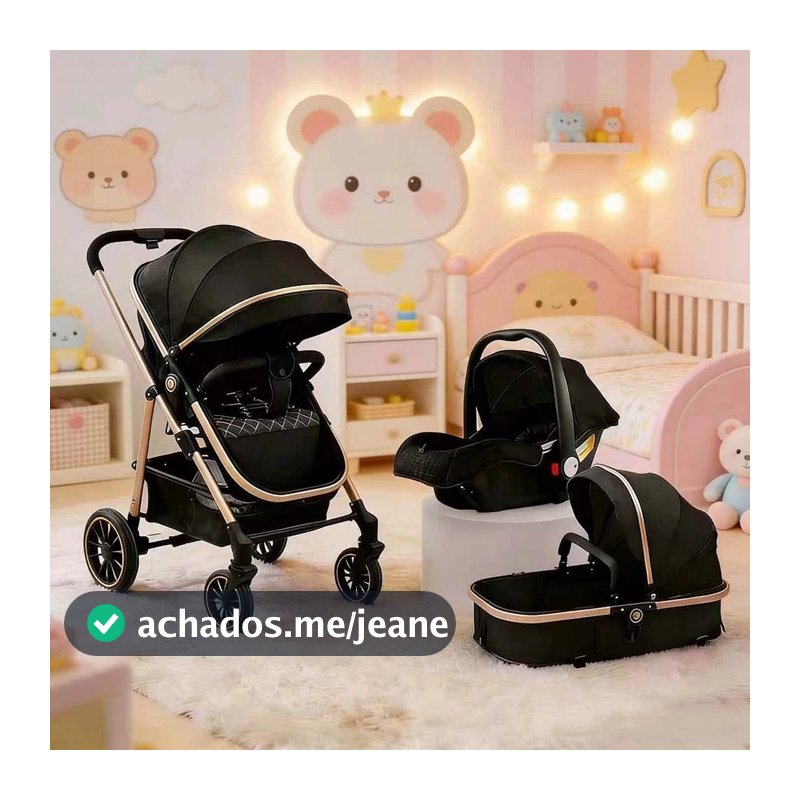 3 in 1 Luxury Stroller Kit + Baby Comfort + Moses Basket | Reversible Travel System | Complete for Newborn