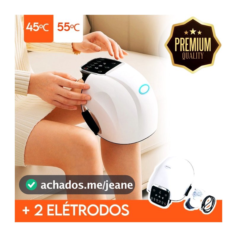 Joelheira Acupuntura Reumática Massageadora Vibração Aquecida infravermelho