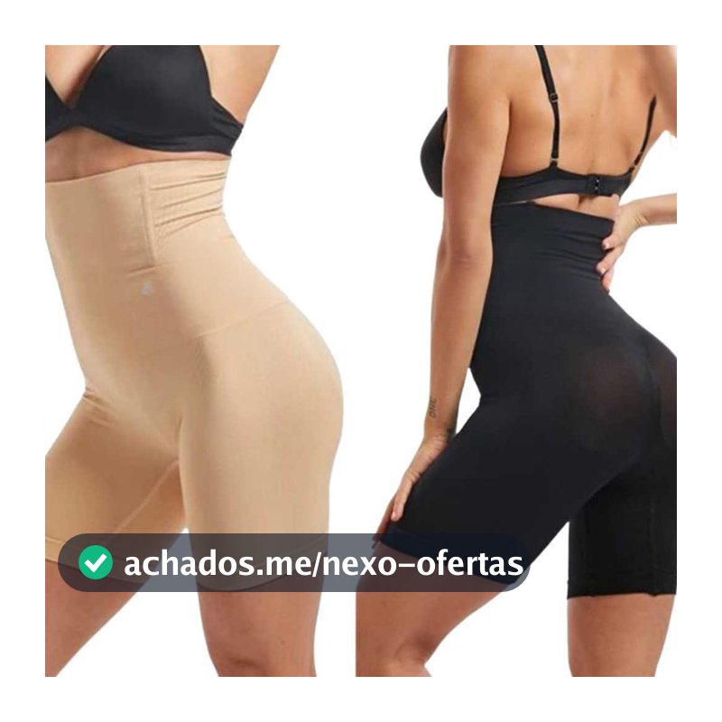 SHORT CINTA MODELADOR ORIGINAL 4 Barbatanas -Alta Compressão -Não Enrola - Zero Transparência -