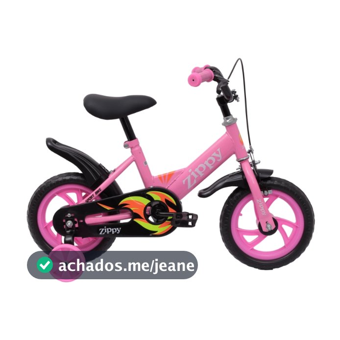 Bicicleta Infantil Rosa Aro 12 com Rodinhas Laterais de Apoio