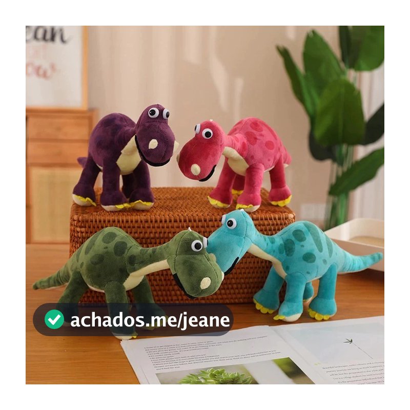 Boneco De Dinossauro Arlo Ursinho de Pelúcia De 30cm Pintinhas Brinquedo Infantil Bichinho Criança
