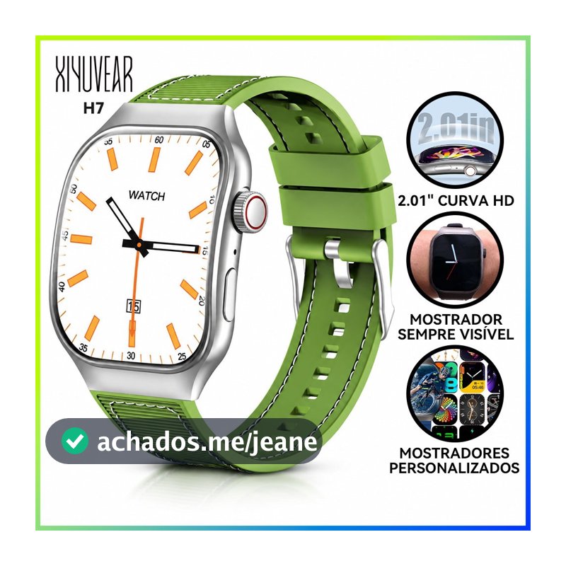 Smartwatch H7 Tela Curva Relógio Inteligente 2026 Chamada Bluetooth Monitor Cardíaco Masculino Femin