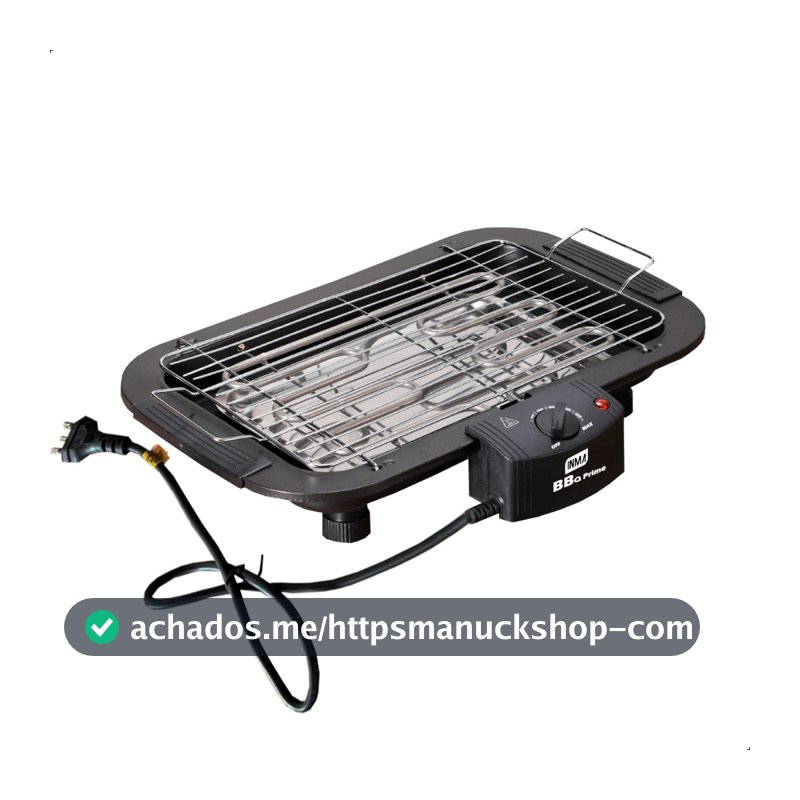Churrasqueira Elétrica Portátil Sem Fumaça Gourmet Inox 1800W 2000w INMA Grelha Caminhoneiro