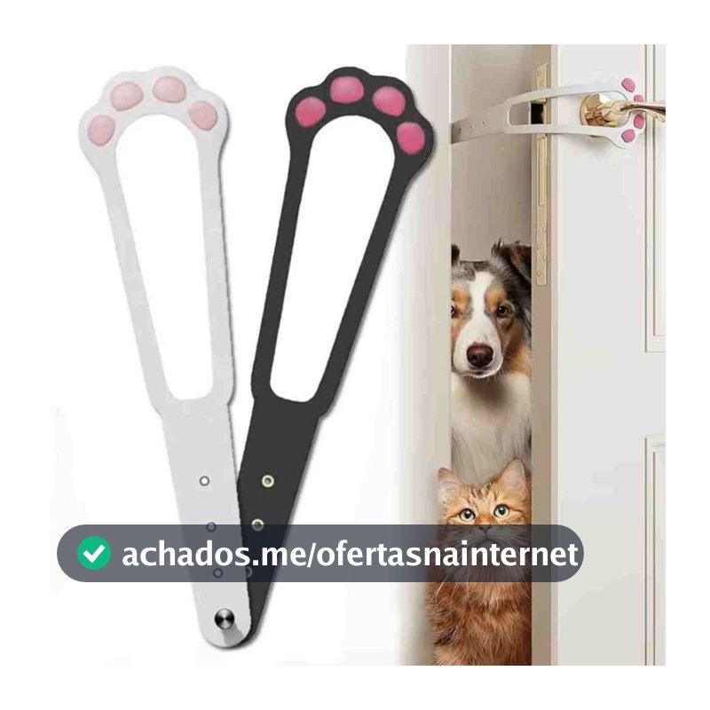 Trava de Porta Pet pra  Gatos  Ajustável Flexível -  Segurança Sem Furo, Kit com 1 , 2 ou 3 Unidades