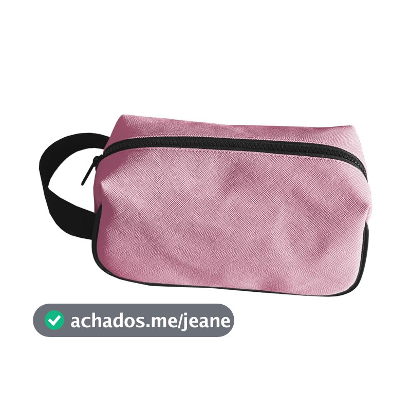 Nécessaire de Viagem Rosa Claro para Maquiagem