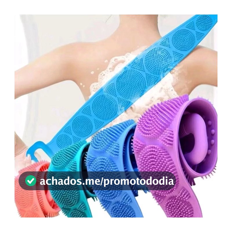 Esponja Silicone Massageadora Esfregão Bucha Esfoliação Banda Escova Corpo Todo Costas Perna Banho