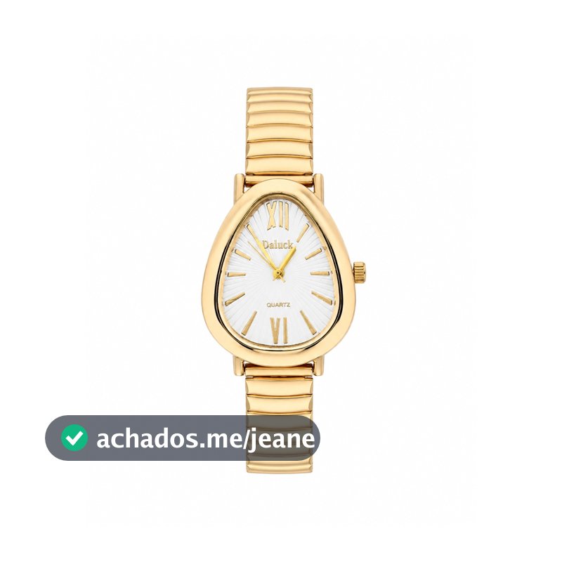 Relógio Feminino Tulipa Gold 30mm - Doluck Dourado Tendencia Virginia Moda Blogueira Elegante