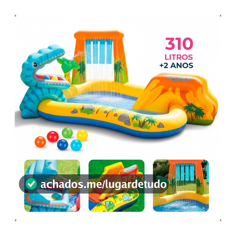 Piscina Playground Centro De Diversões Dinossauro Intex 310 LITROS