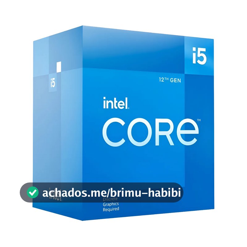 Processador Intel Core i5 12400F + Cooler Box - 6 Núcleos