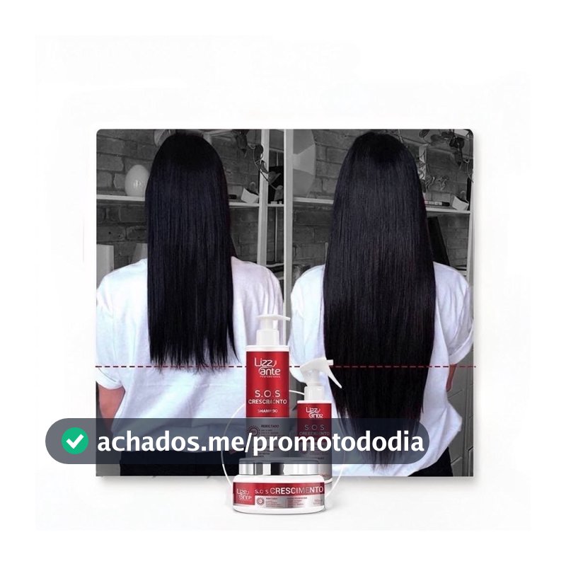 Kit SOS Crescimento Anti queda Preenche Falhas Combate Calvice Aumenta Volume capilar Combate Caspa