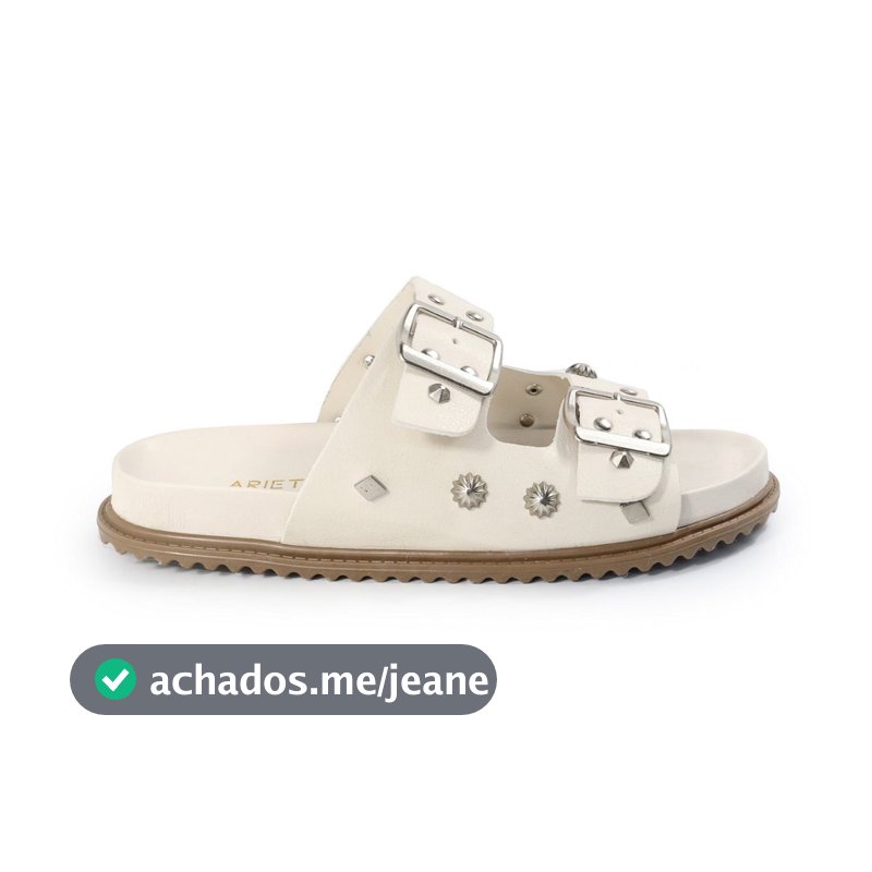 Papete Feminina Sandalia Confortavel Fivela e Detalhes