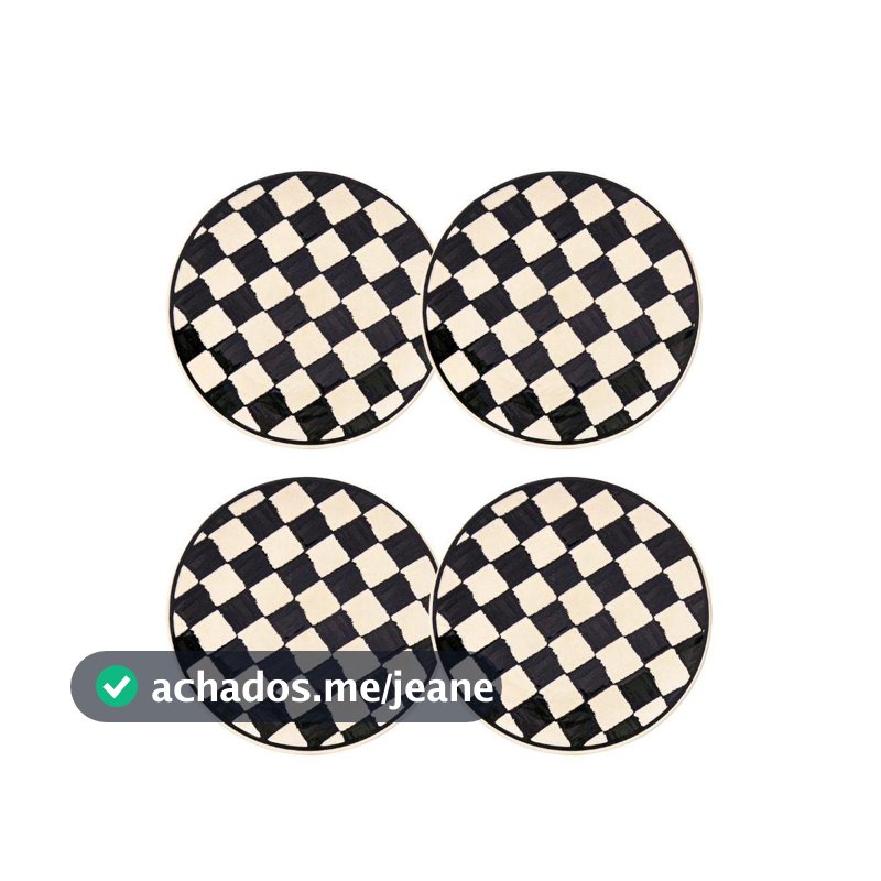 Jogo De 4 Pratos Sobremesa 20 Cm Oxford Unni Damas