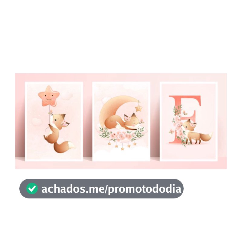 Quadro decorativo infantil personalizado com nome da criança raposa inicial do nome lindo bonito top