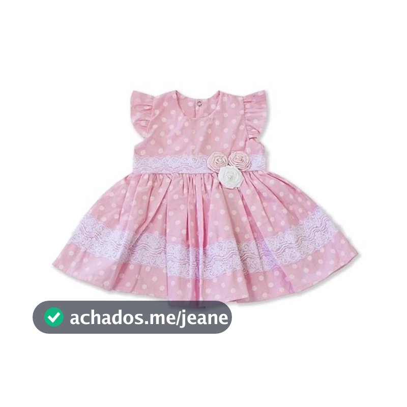 Vestido Infantil Bebê Menina Chic Rosa Roupas Algodão
