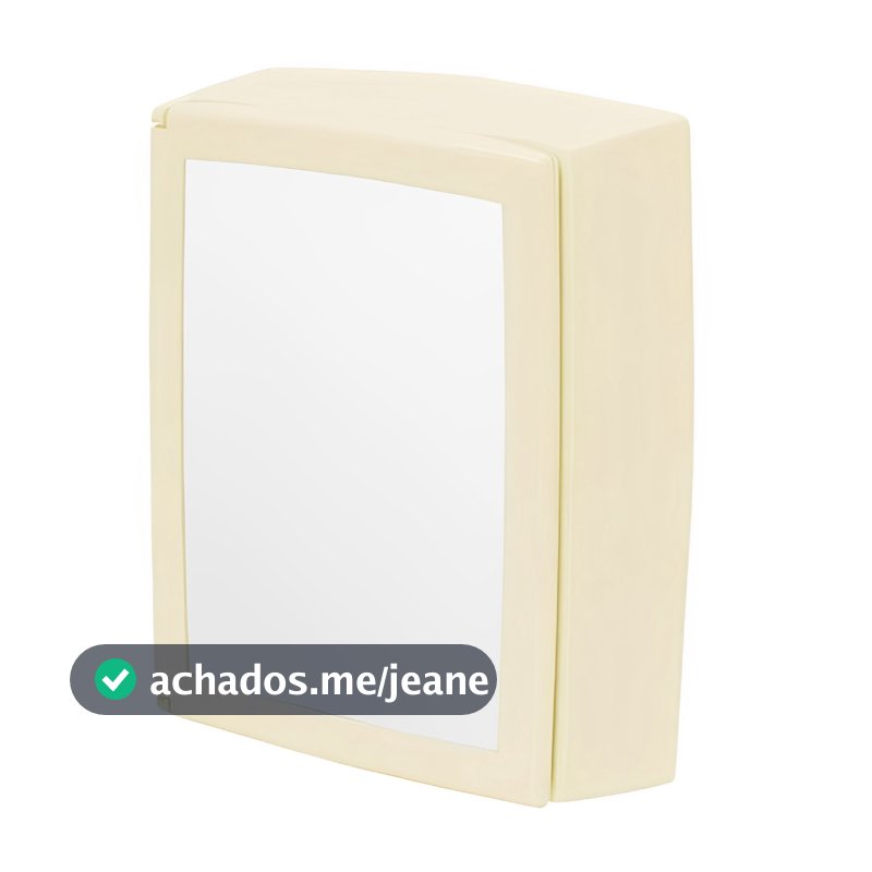 Armário P/ Banheiro Astra C/ Espelho A52 Plástico Bege