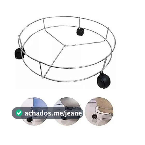 Suporte para Botijao de gas  galão vaso Com 3 Rodinhas....