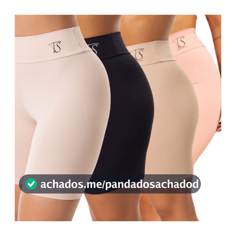 1 Short Segunda Pele Cos Alto Duplo Bermuda Anagua Modelador Lingerie