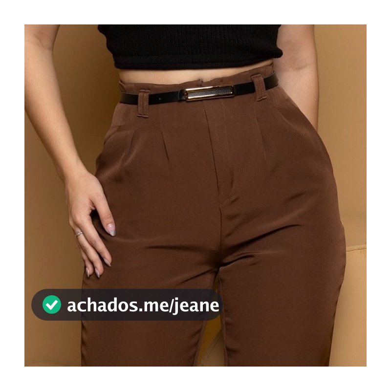 CALÇA FEMININA ALFAIATARIA CINTURA ALTA COM ZÍPER NA LATERAL SOCIAL SLIM