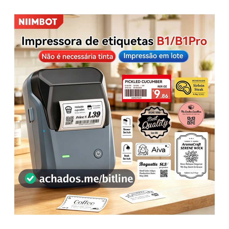 NIIMBOT B1/B1Pro Impressora de Etiquetas Portátil Bluetooth Preço Criador de Etiquetas Adesivas Sem Tinta