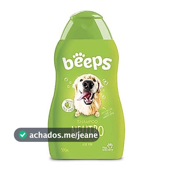 Shampoo Neutro Beeps Cães e Gatos Pet Society 500ml