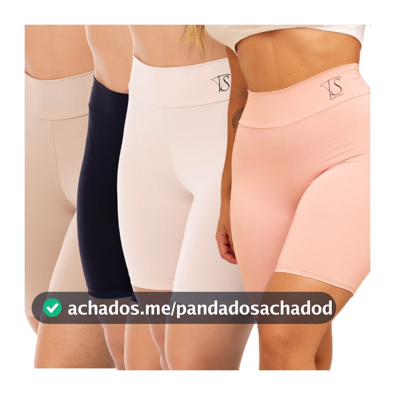 KIT 2 Short Segunda Pele Cos Alto Duplo Bermuda Anagua Modelador Lingerie