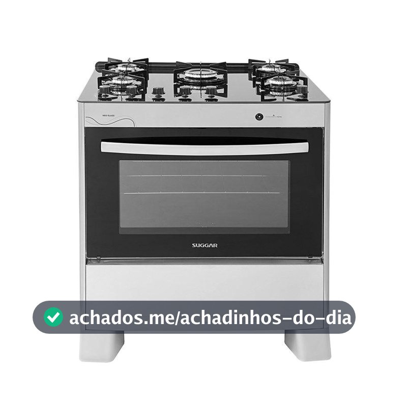 Fogão Suggar Neo Glass 5 Queimadores FGVNG510PRIX Prata Bivolt