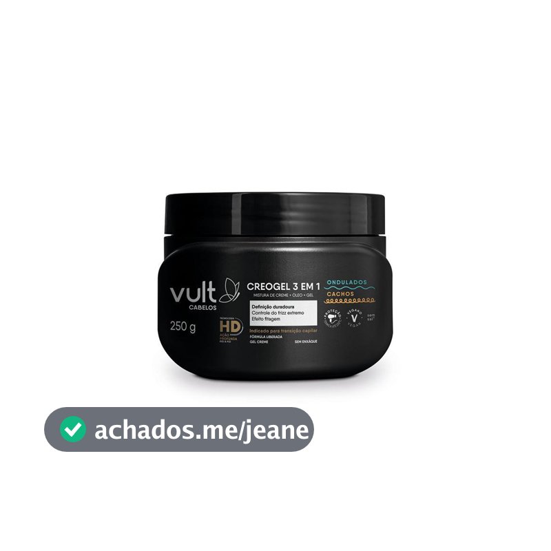 Vult Creogel 3 em 1 Ondulados e Cachos 250g