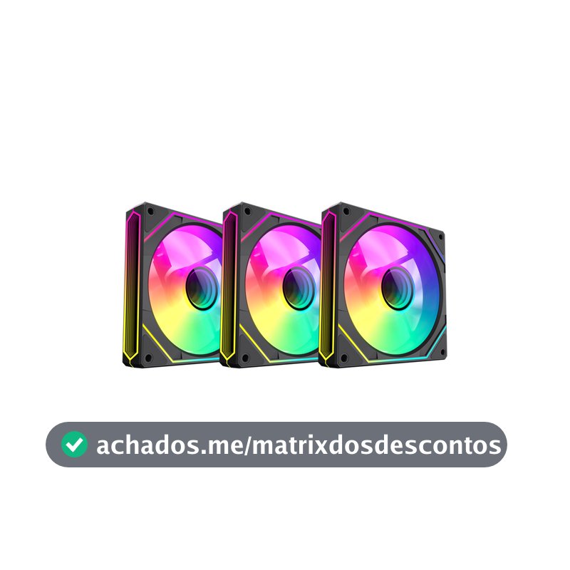 KIT 3 FAN ARGB GAMEMAX NEVIHTA  FN12A-S8I-BK