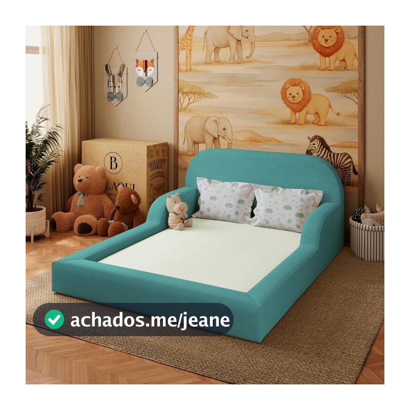 Cama Colchão Casal Montessoriana Infantil Proteção Lateral
