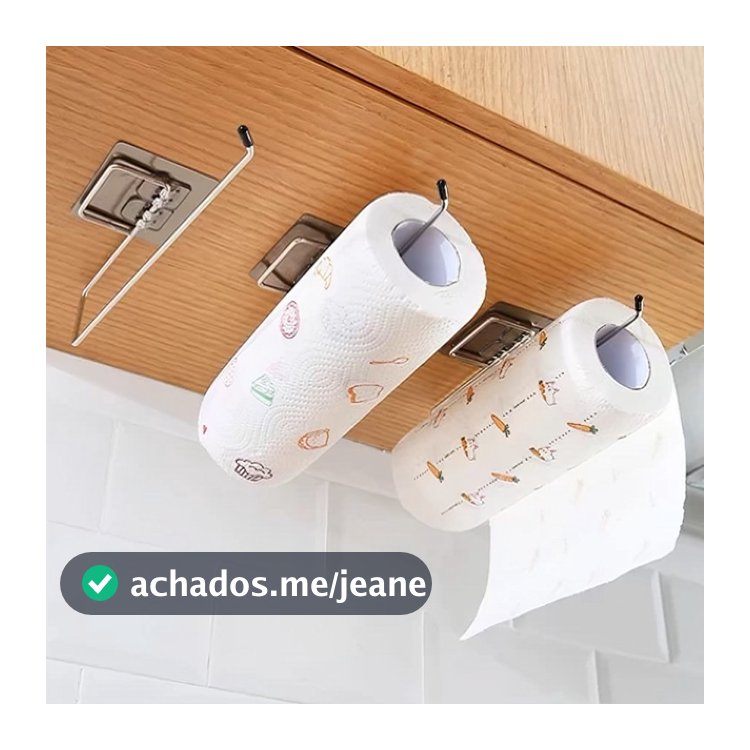 Porta Papel Toalha e Suporte de Filme de Alumínio para Parede de Cozinha